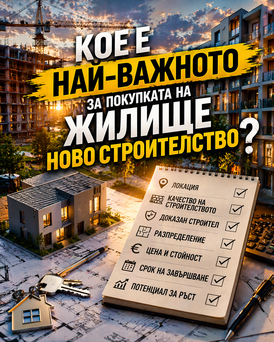 Кое е най-важното за покупката на жилище ново строителство?