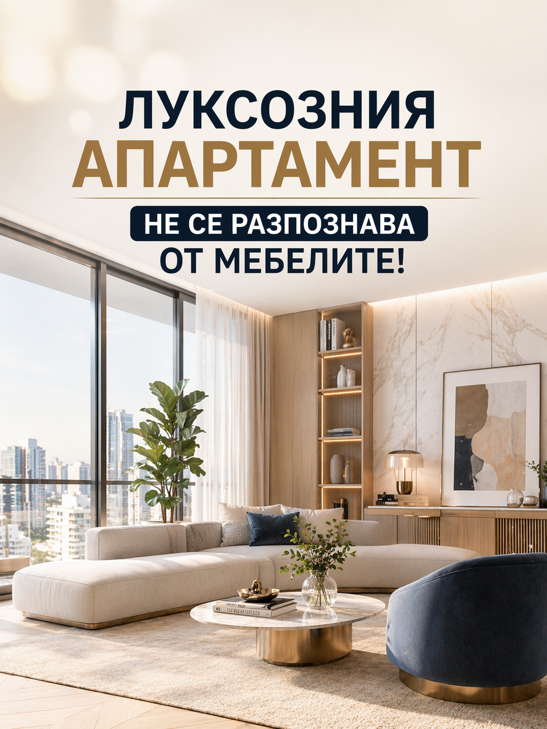 Луксозния апартамент не се разпознава от мебелите!