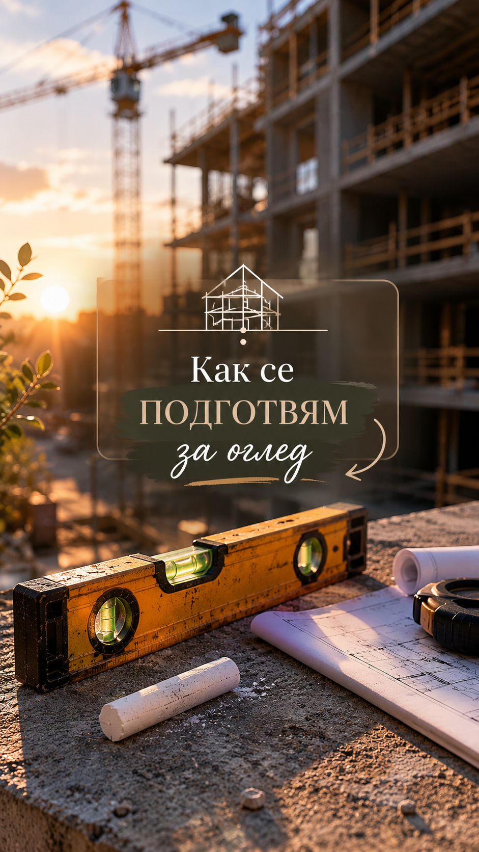 Ето как се подготвям за оглед на апартамент ново строителство в строеж!
