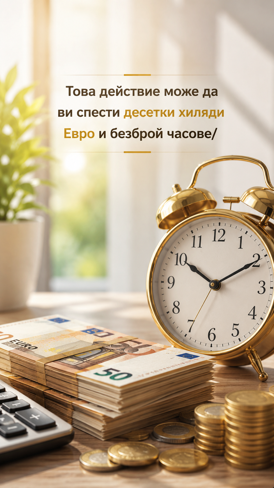 Само това действие може да ви спести десетки хиляди Евро и безброй часове!